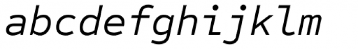 Sometype Mono Regular Italic Font LOWERCASE