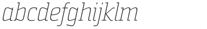 Sommet Slab Thin Italic Font LOWERCASE