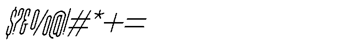 Sonas Italic Font OTHER CHARS