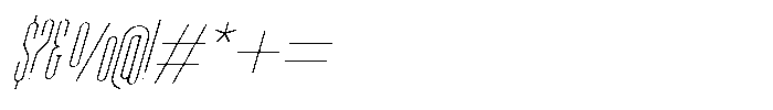 Sonas Thin Italic Font OTHER CHARS