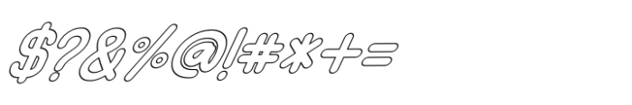 Sonic Saber Hollow Italic Font OTHER CHARS