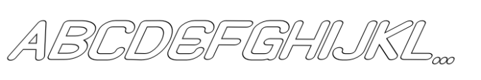 Sonic Saber Hollow Italic Font UPPERCASE