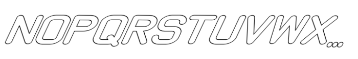 Sonic Saber Hollow Italic Font UPPERCASE