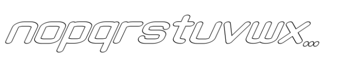 Sonic Saber Hollow Italic Font LOWERCASE