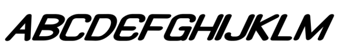 Sonic Saber Regular Italic Font UPPERCASE