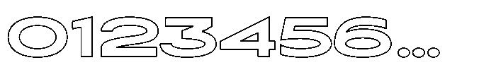 Sontra Extra Bold Outline Font OTHER CHARS
