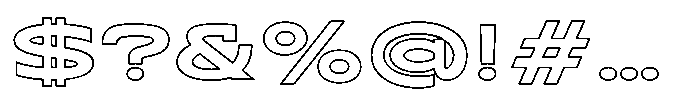 Sontra Extra Bold Outline Font OTHER CHARS