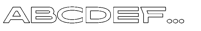 Sontra Extra Bold Outline Font UPPERCASE