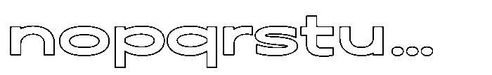 Sontra Extra Bold Outline Font LOWERCASE