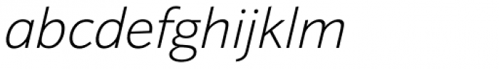 Sonus ExtraLight Italic Font LOWERCASE