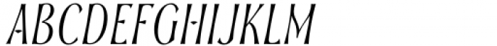 Soprani Condensed Light Italic Font UPPERCASE