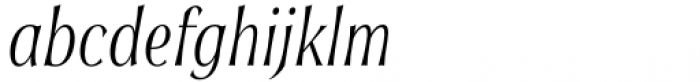 Soprani Condensed Light Italic Font LOWERCASE