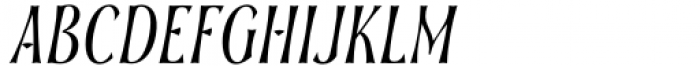 Soprani Condensed Regular Italic Font UPPERCASE