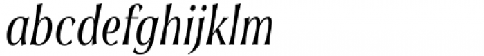 Soprani Condensed Regular Italic Font LOWERCASE