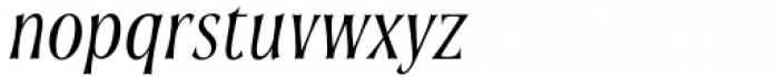 Soprani Condensed Regular Italic Font LOWERCASE