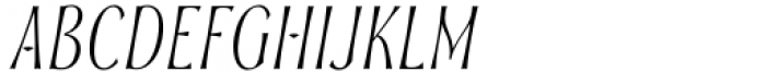 Soprani Condensed Thin Italic Font UPPERCASE
