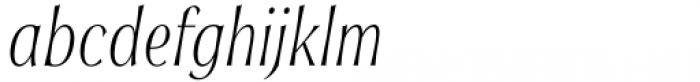 Soprani Condensed Thin Italic Font LOWERCASE