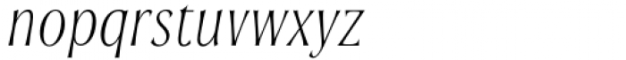 Soprani Condensed Thin Italic Font LOWERCASE