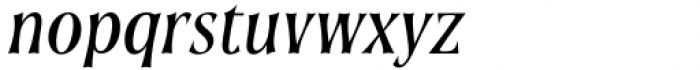 Soprani Extended Demi Italic Font LOWERCASE