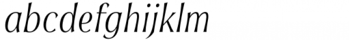 Soprani Extended Light Italic Font LOWERCASE