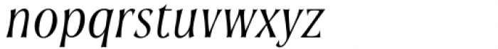 Soprani Extended Regular Italic Font LOWERCASE