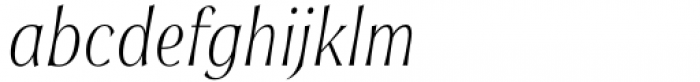Soprani Extended Thin Italic Font LOWERCASE