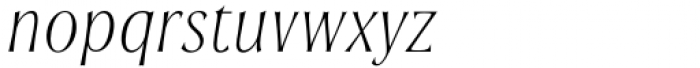 Soprani Extended Thin Italic Font LOWERCASE