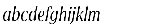 Soprani Variable Thin Condensed Italic Font LOWERCASE