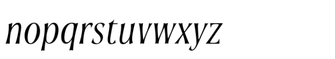 Soprani Variable Thin Condensed Italic Font LOWERCASE