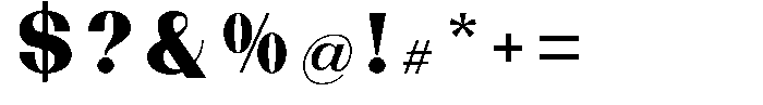 Sorell Black Font OTHER CHARS