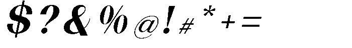 Sorell Bold Italic Font OTHER CHARS