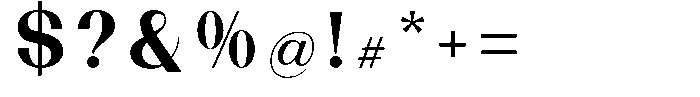 Sorell Bold Font OTHER CHARS