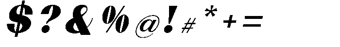Sorell Extra Black Italic Font OTHER CHARS