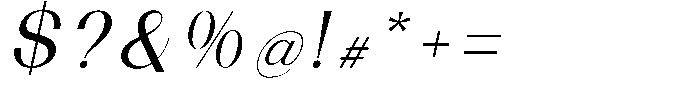 Sorell Italic Font OTHER CHARS