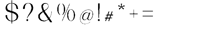 Sorell Light Font OTHER CHARS