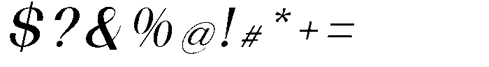 Sorell Medium Italic Font OTHER CHARS