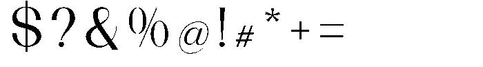 Sorell Regular Font OTHER CHARS