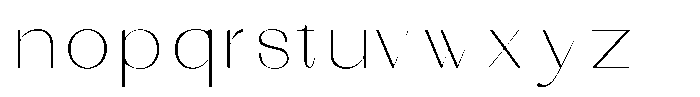 Sorell Thin Font LOWERCASE