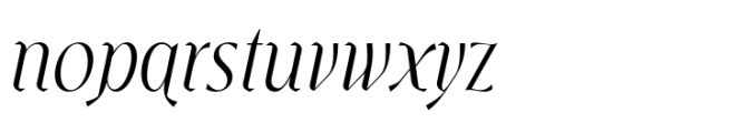 Souljiwa Light Italic Font LOWERCASE