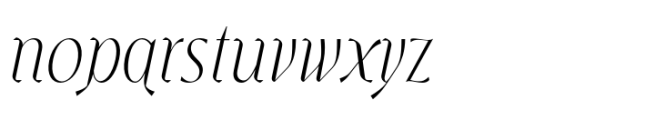 Souljiwa Thin Italic Font LOWERCASE