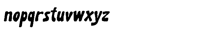 Sour Brunch Slant Regular Font LOWERCASE