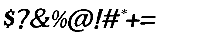 South Costalina Italic Font OTHER CHARS