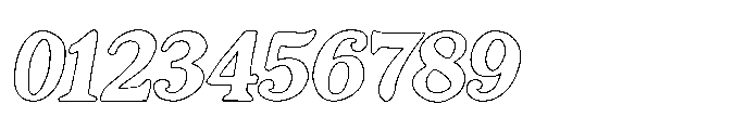 South Costalina Outline Italic Font OTHER CHARS