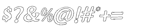 South Costalina Outline Italic Font OTHER CHARS