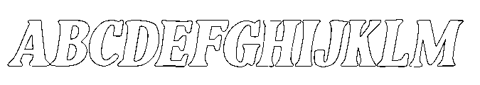 South Costalina Outline Italic Font UPPERCASE