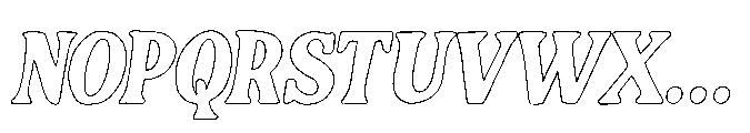 South Costalina Outline Italic Font UPPERCASE