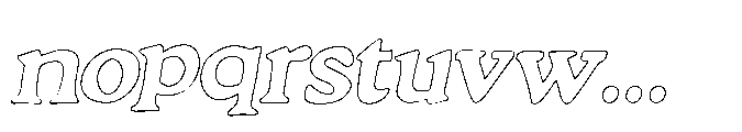 South Costalina Outline Italic Font LOWERCASE