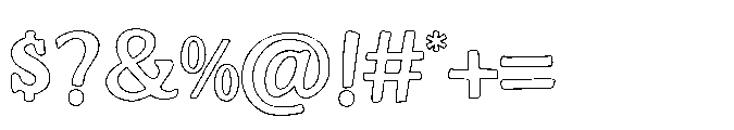 South Costalina Outline Font OTHER CHARS