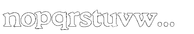 South Costalina Outline Font LOWERCASE