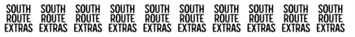 South Route Extras Font OTHER CHARS